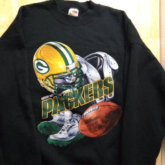 Vintage 90s Green Bay Packers Crewneck Sweatshirt - Picture 1 of 7